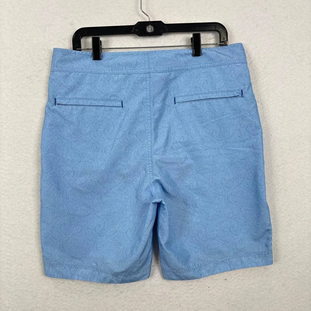 Robert Graham Board Shorts Mens Size 34 Blue Paisley Classic Fit Swim Trunks